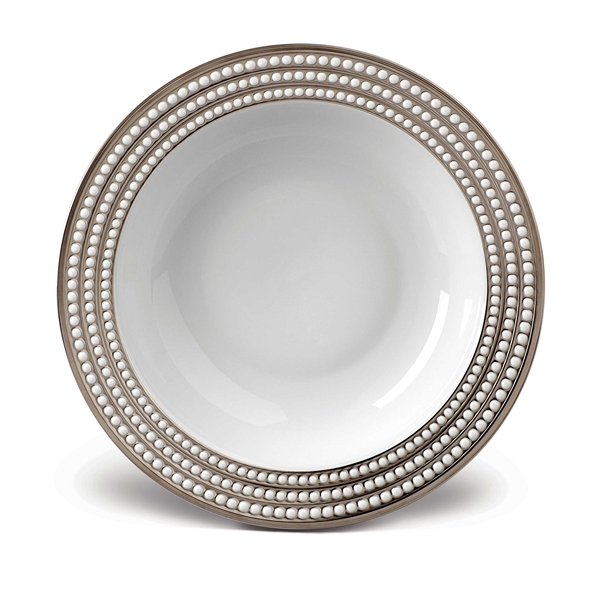 L'objet Perlee Platinum 14" Round Serving Bowl