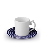 L'objet Perlee Blue Espresso Cup & Saucer