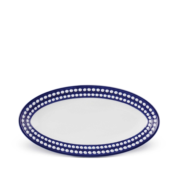 L'objet Perlee Blue Oval Platter Small