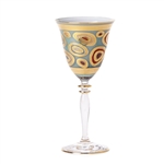 Vietri Regalia Aqua Wine Glass