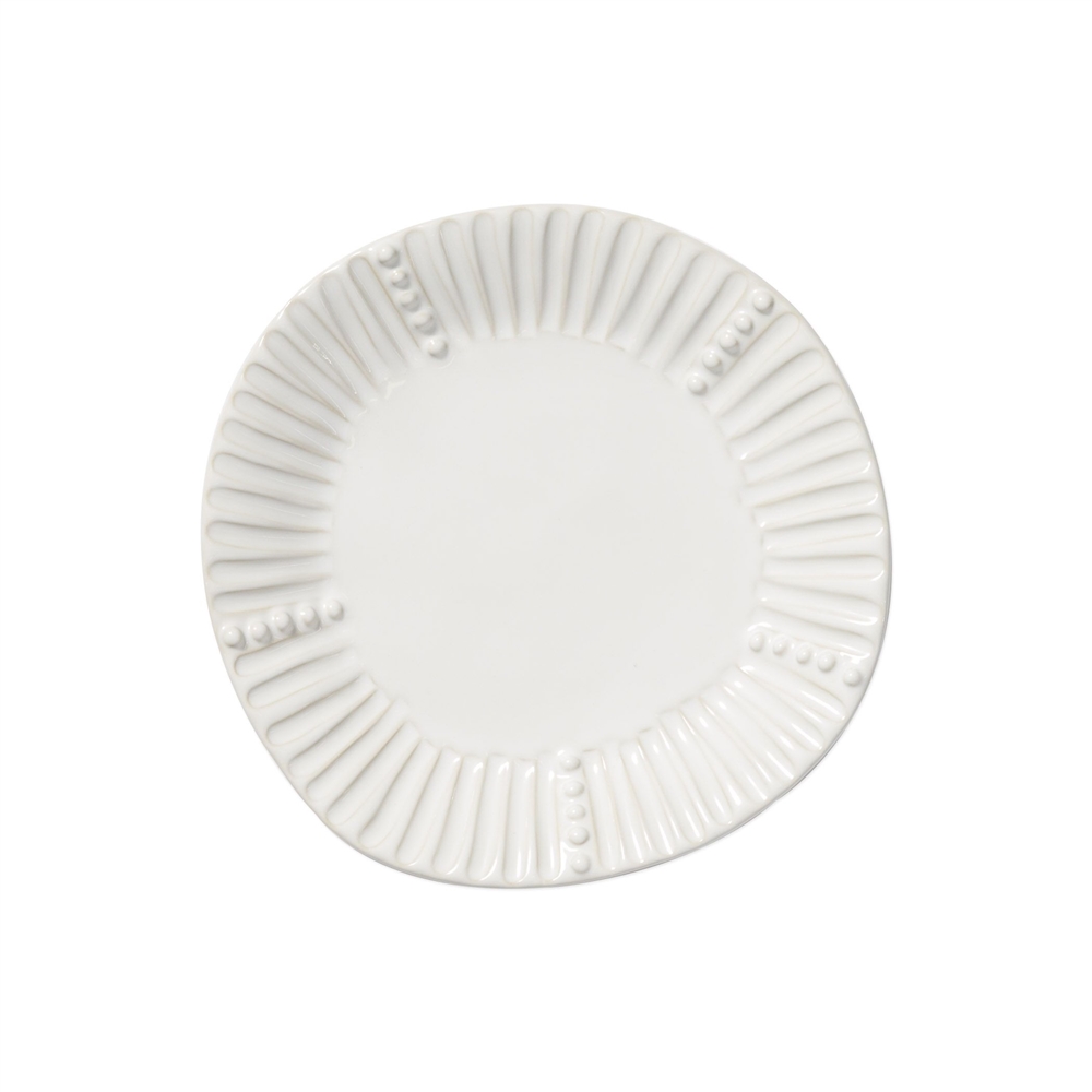 Vietri Incanto Stone White Stripe Salad Plate - SINC-W1101A
