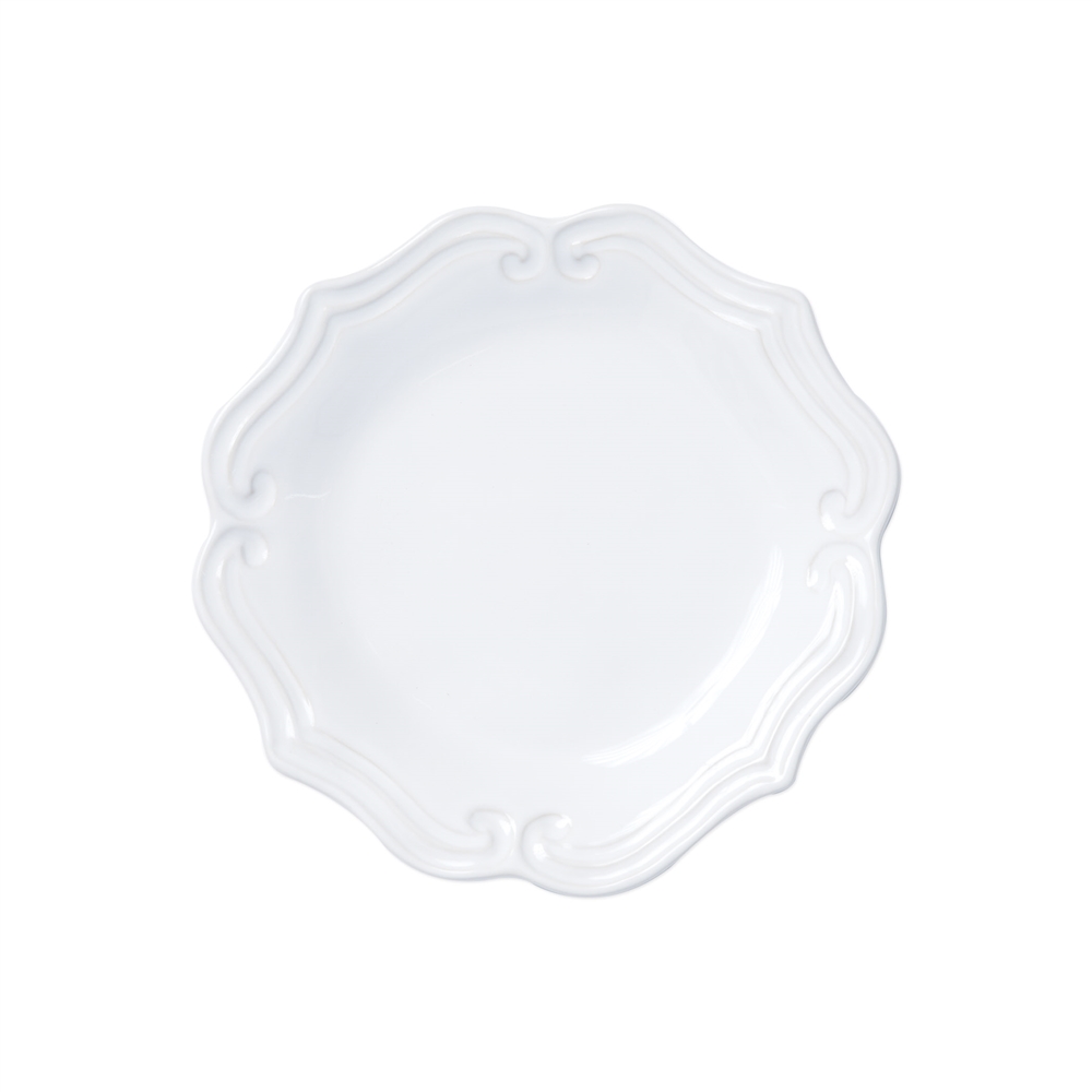 Vietri Incanto Stone White Baroque Salad Plate - SINC-W1101C