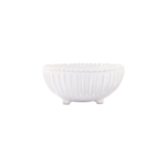 Vietri Incanto Stone White Stripe Footed Bowl - SINC-W1103A