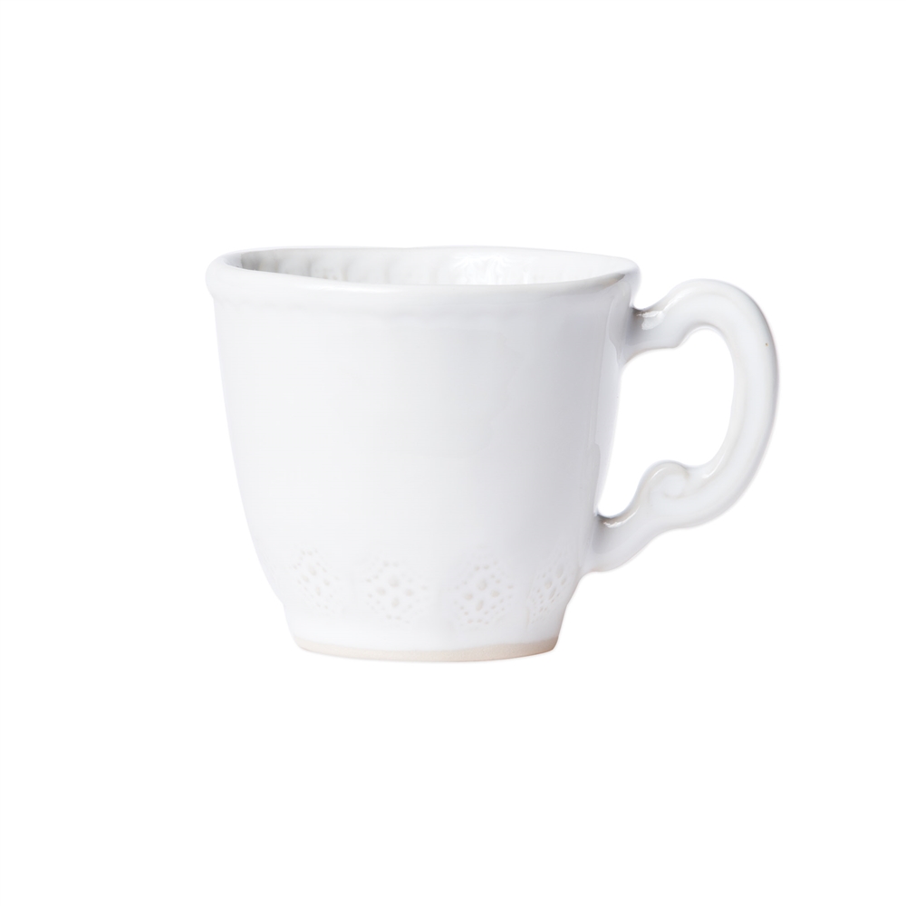 Vietri Incanto Stone White Lace Mug - SINC-W1110D