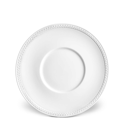 L'Objet Soie Tressee White Saucer