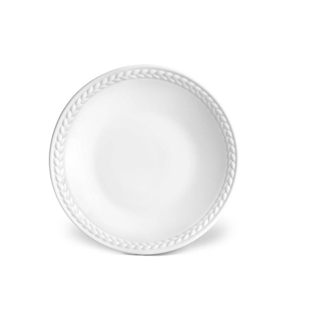 L'Objet Soie Tressee White Sauce Dish / Spoon Rest