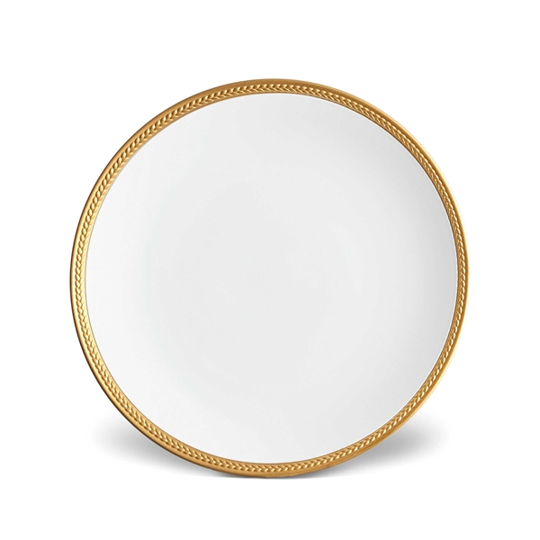 L'Objet Soie Tressee Gold Dinner Plate