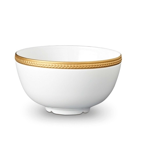 L'Objet Soie Tressee Gold Cereal Bowl