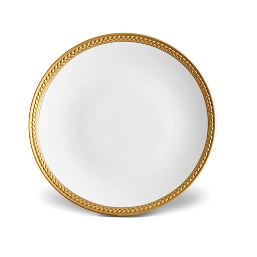 L'Objet Soie Tressee Gold Bread and Butter Plate