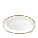 L'Objet Soie Tressee Gold Oval Platter Large