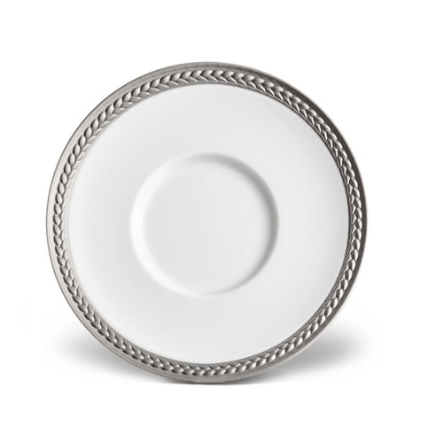 L'Objet Soie Tressee Platinum Saucer