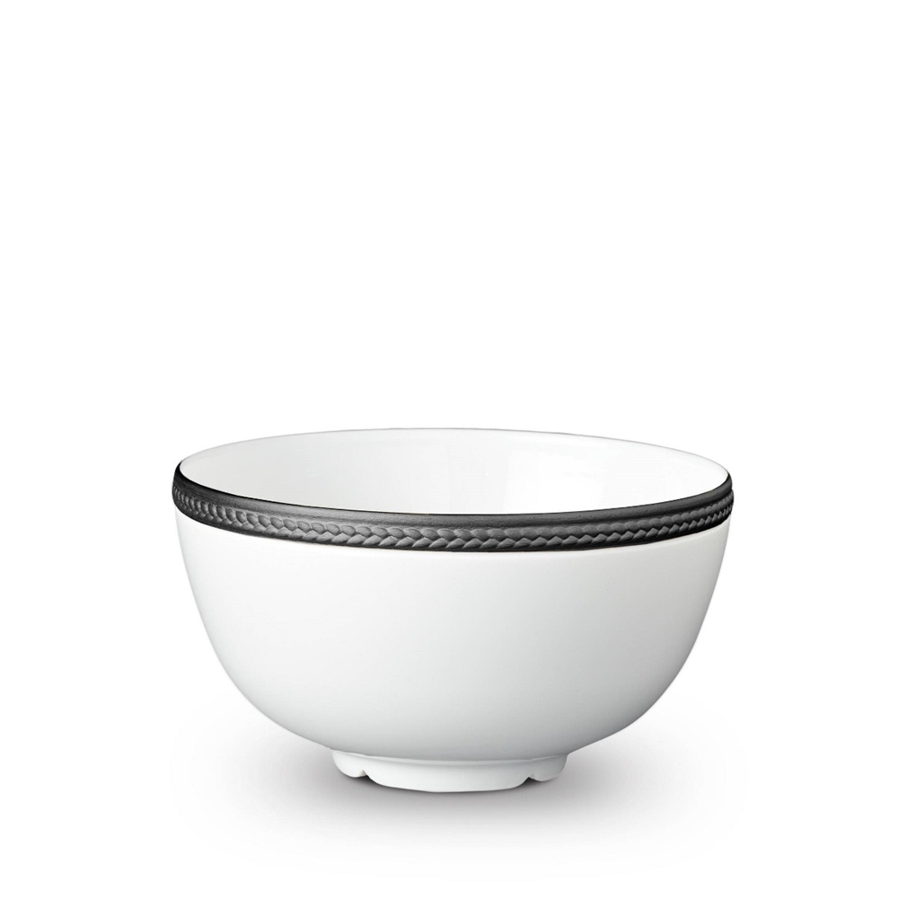 L'Objet Soie Tressee Black Cereal Bowl