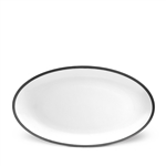 L'Objet Soie Tressee Black Oval Platter - Large