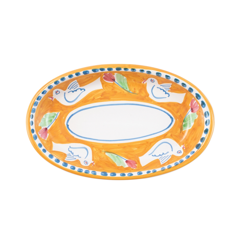 Vietri Campagna Uccello Small Oval Tray - UCC-1040