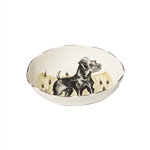 Vietri Wildlife Black Hunting Dog Pasta Bowl - WDL-7804BL