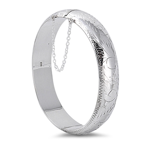 Silver Bangle Bracelet - 15 X 60 X 65mm