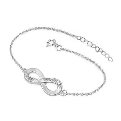 Silver CZ Bracelet - Infinity