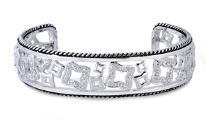 Silver CZ Bangle