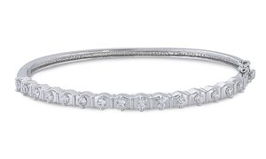 Silver CZ Bangle