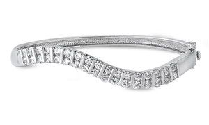 Silver CZ Bangle