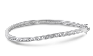 Silver CZ Bangle