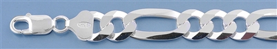 Silver Italian Chain - Flat Figaro 250