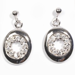 Silver CZ Earring