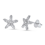 Silver CZ Earring - Starfish