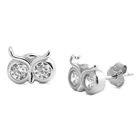 Silver CZ Earring - Owl