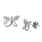 Silver CZ Earring - Dragonfly