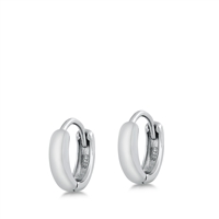 Silver Huggie Earrings