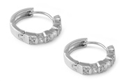 Silver Earrings W/ CZ