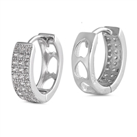 Silver Huggie Earrings