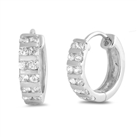 Silver Huggie Earrings