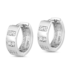 Silver Huggie Earrings