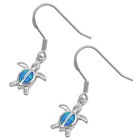 Silver Lab Opal Earrings