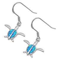 Silver Lab Opal Earrings