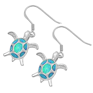 Silver Lab Opal Earrings