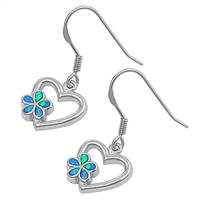 Silver Lab Opal Earrings