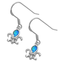 Silver Lab Opal Earrings