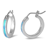 Silver Lab Opal Earrings