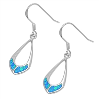 Silver Lab Opal Earrings