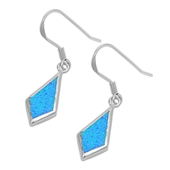 Silver Lab Opal Earrings