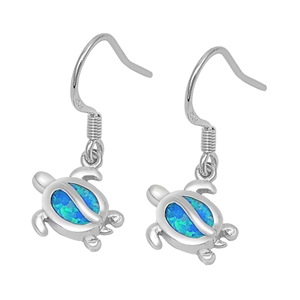 Silver Lab Opal Earrings