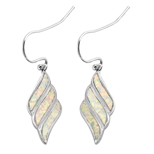 Silver Lab Opal Earrings