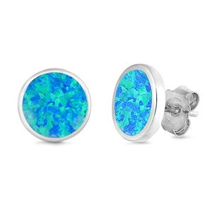 Silver Lab Opal Earrings