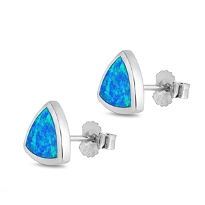 Silver Lab Opal Earrings