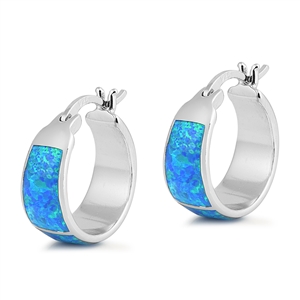 Silver Lab Opal Earrings