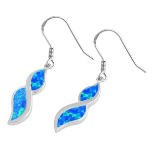 Silver Lab Opal Earrings