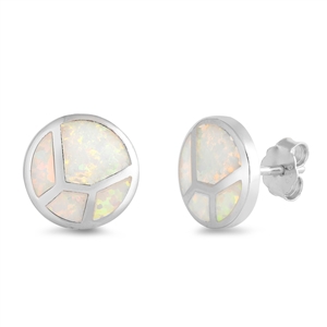 Silver Lab Opal Earrings